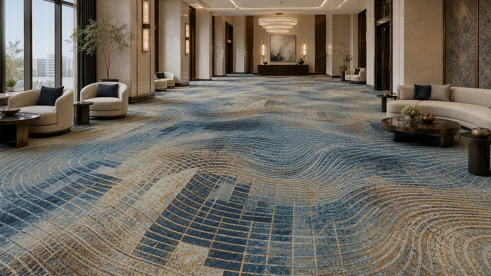 Wave Interference commercial carpet design direction