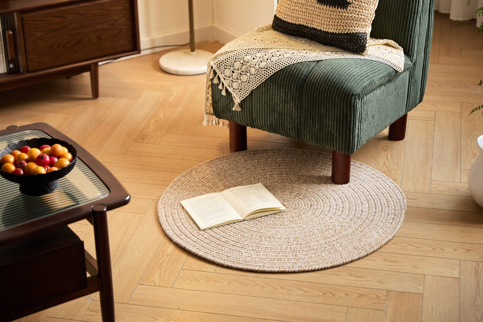 Natural woven field Flatweave and Natural Fibre