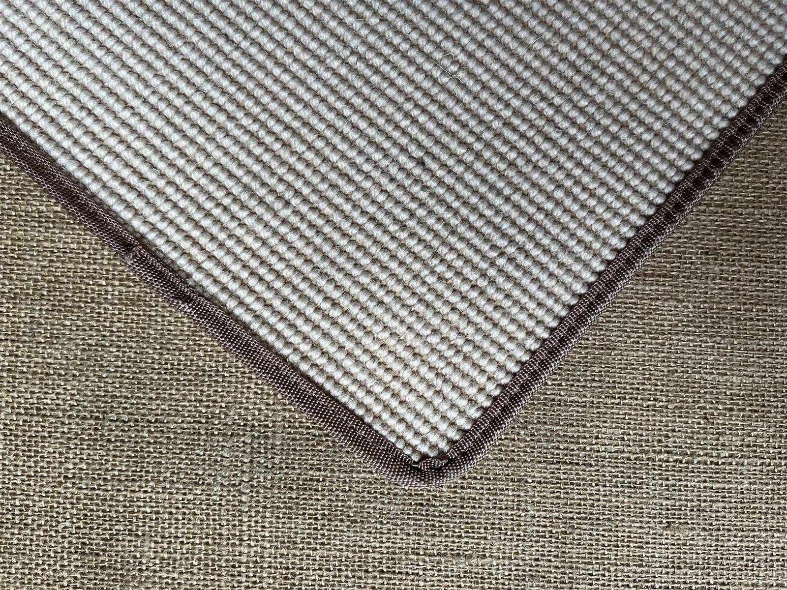 Wool edge detail Flatweave and Natural Fibre